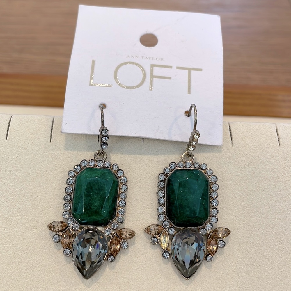 LOFT Vintage Style Gemstone Earrings BRAND NEW